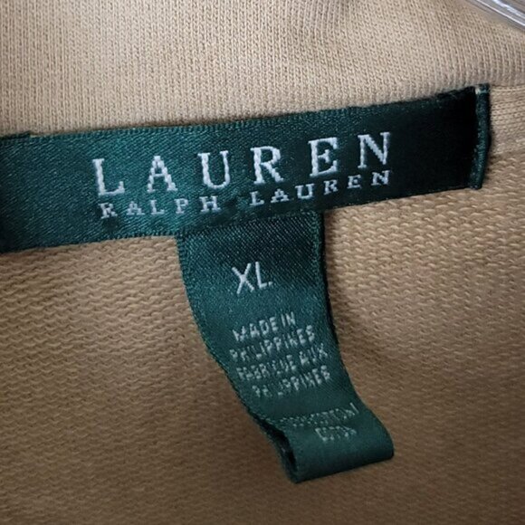 Lauren Ralph Lauren Women Utility Jacket High Neck Tan Button Front Casual Coat - Picture 11 of 13